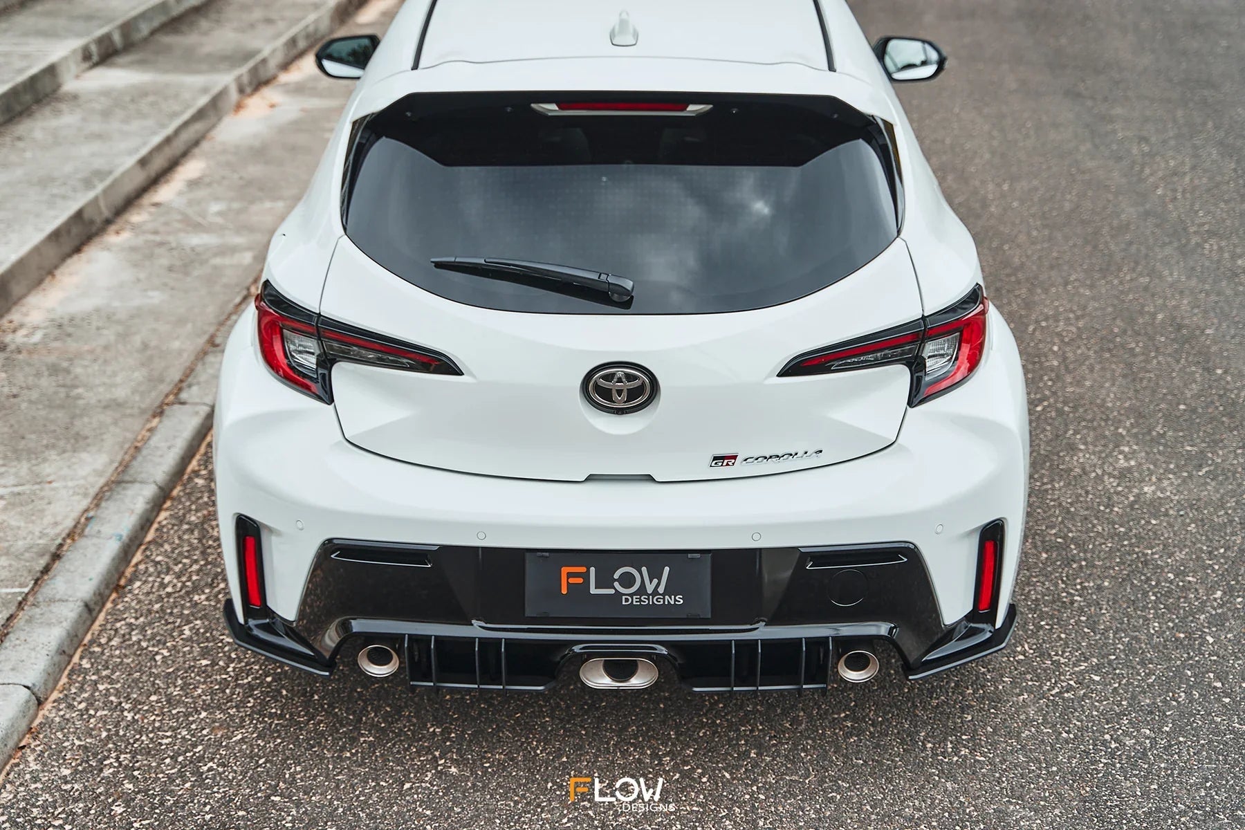 Flow Designs Full Lip Splitter Set Textured Black - Toyota GR Corolla