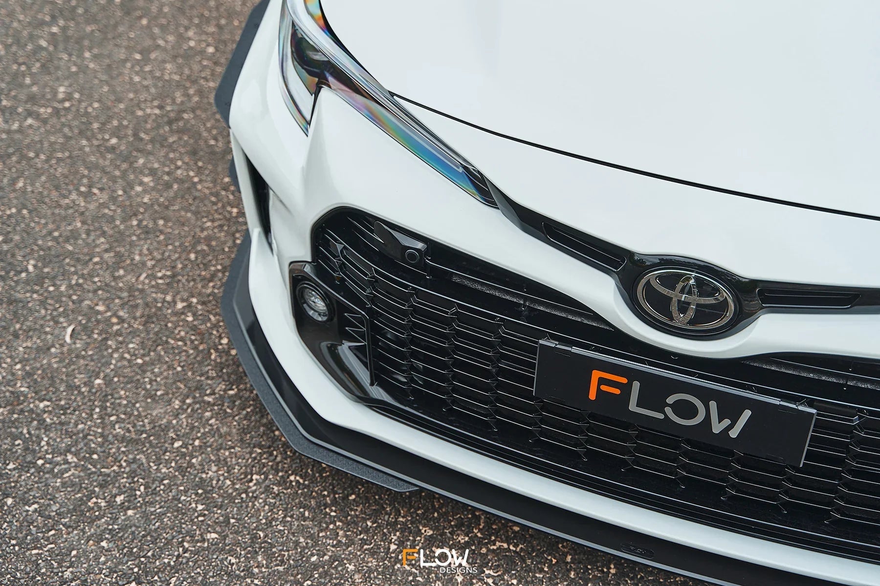 Flow Designs Full Lip Splitter Set Textured Black - Toyota GR Corolla