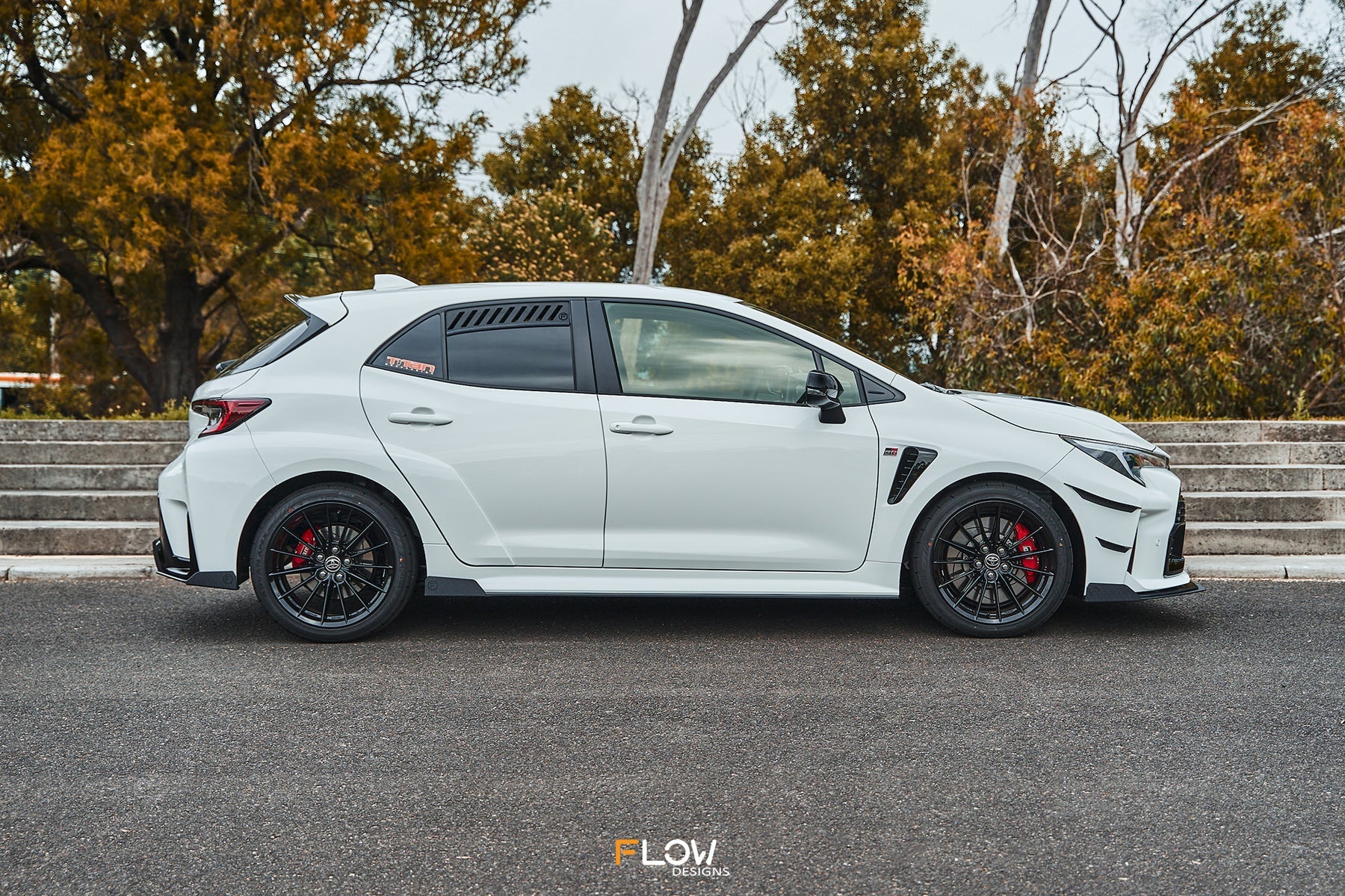 Flow Designs Full Lip Splitter Set Gloss Black - Toyota GR Corolla