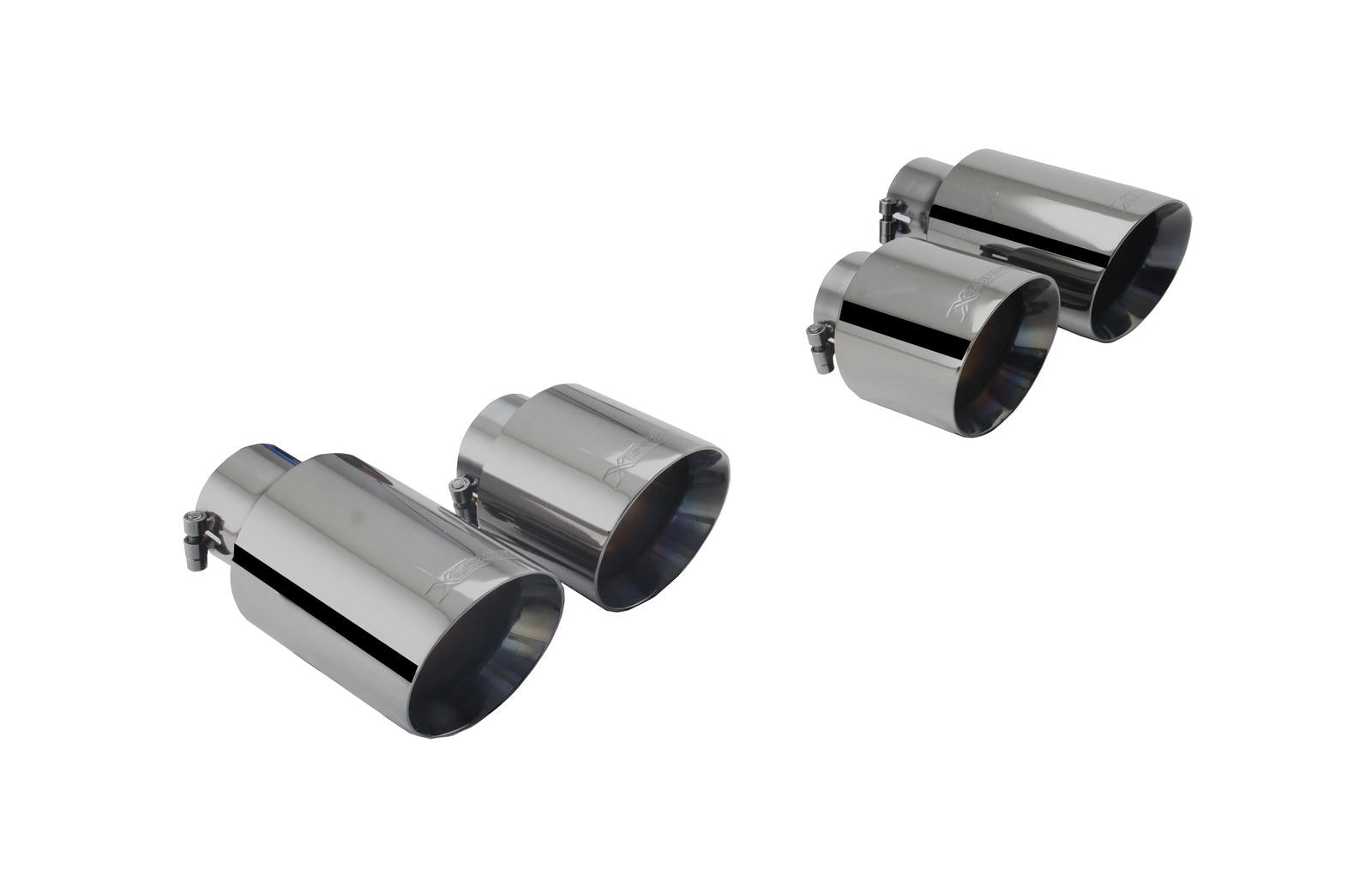 XForce Quad Black Exhaust Tips For Xforce Exhaust - VW MK7MK7.5 Golf R and 8V/8V.5 S3