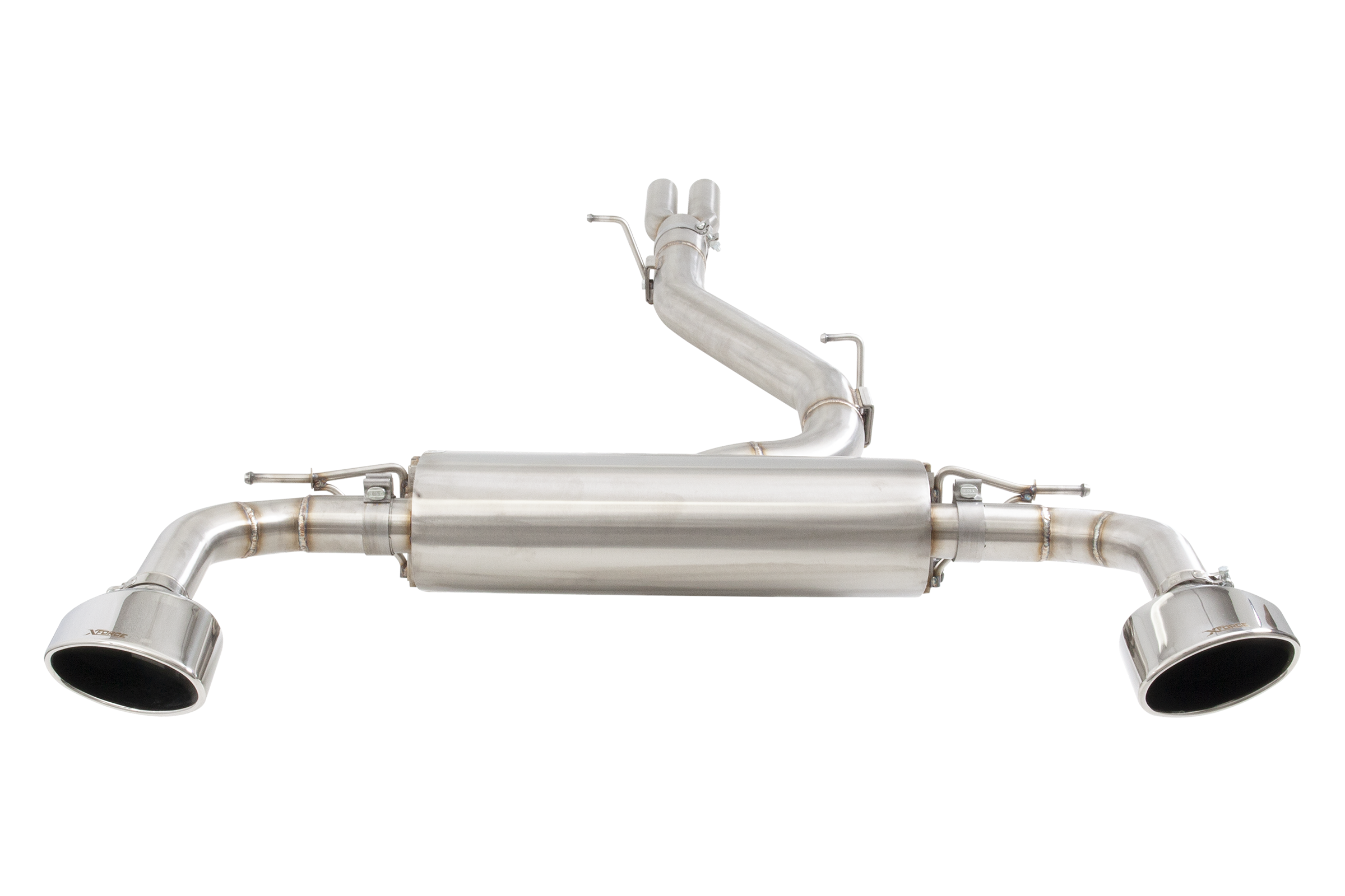 XForce Twin 2.5" to 3" Stainless Steel Cat-Back Exhaust With Varex Muffler - 8V RS3 Hatch
