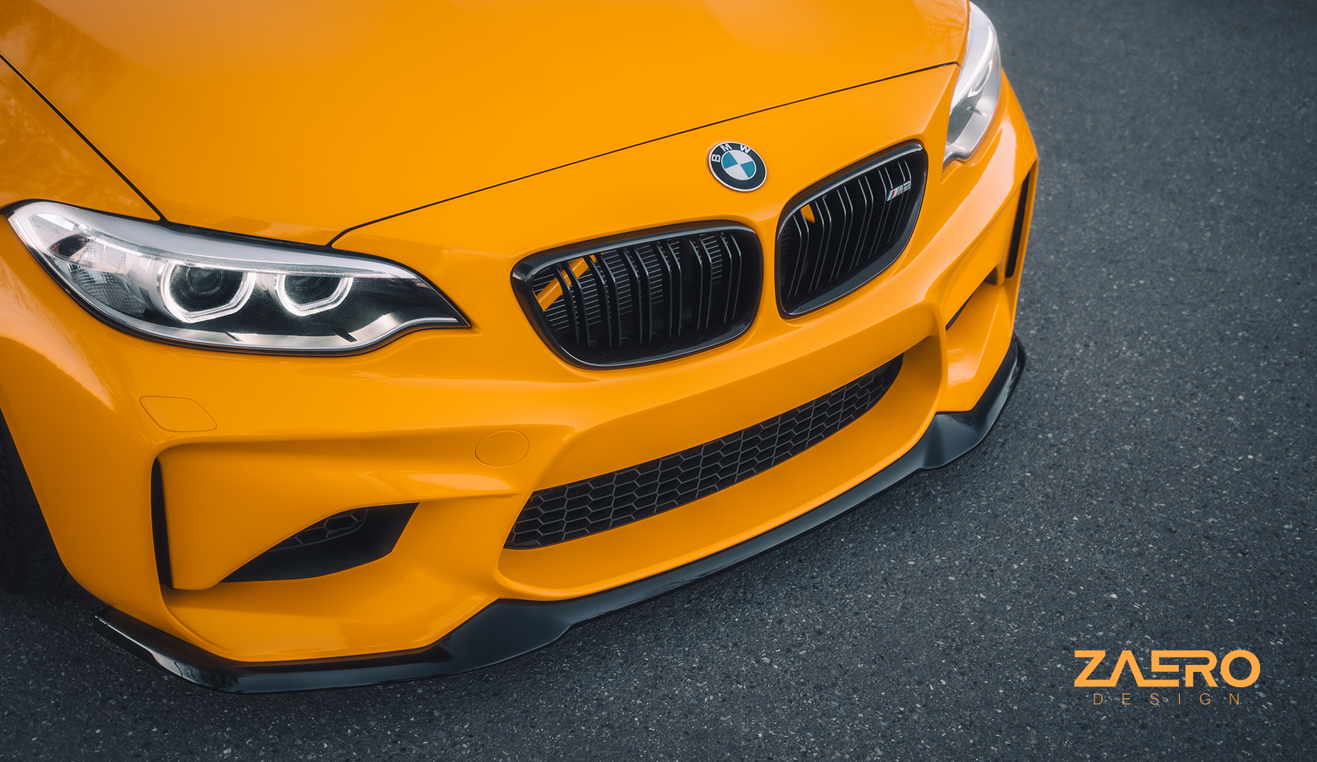 Zaero Design EVO-S Gloss Black Front Splitter - BMW F87 M2