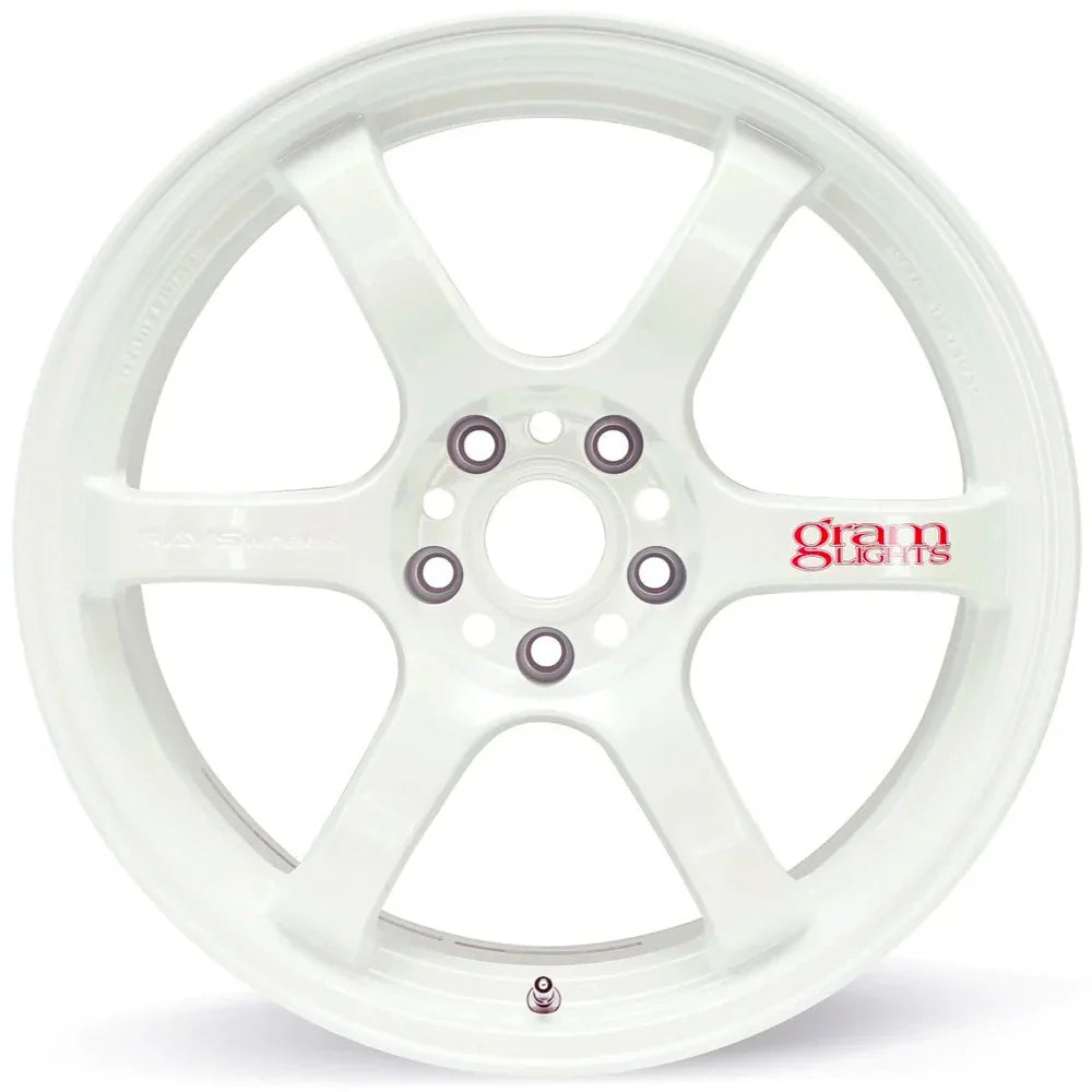 Gram Lights 57DR 15x8.0 +35 4-100 Champion White Wheel