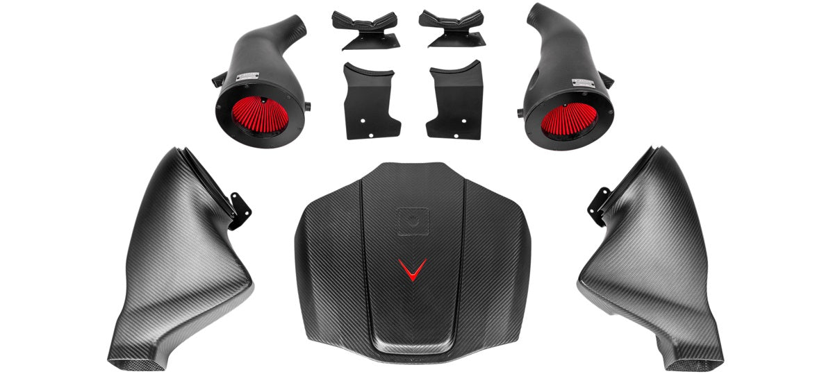 Eventuri Carbon Fiber Intake Plus Engine Cover - Mercedes C90/R190 AMG GT/GTS/GTR