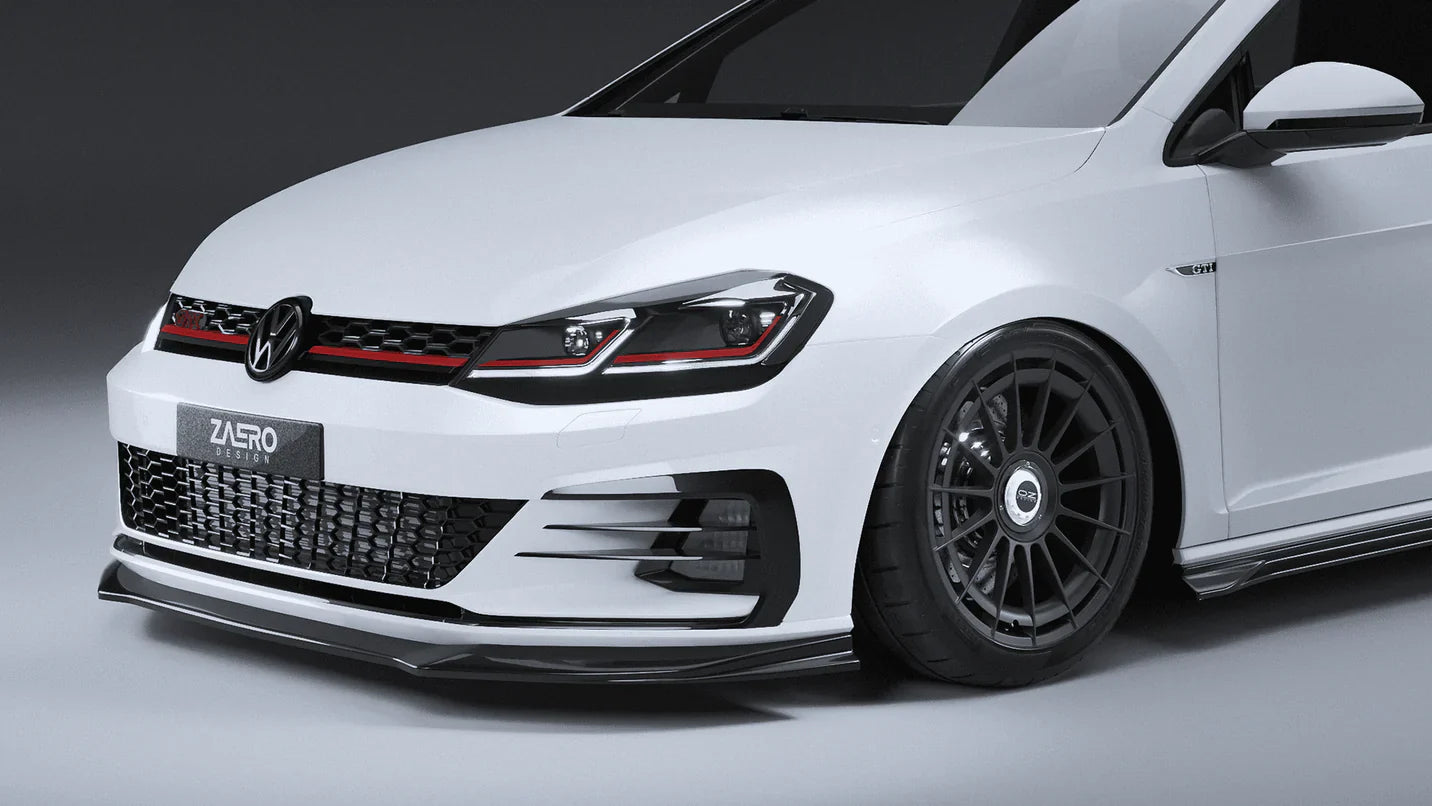 Zaero Design EVO-1 Gloss Black Front Splitter - VW Golf GTI Mk7.5