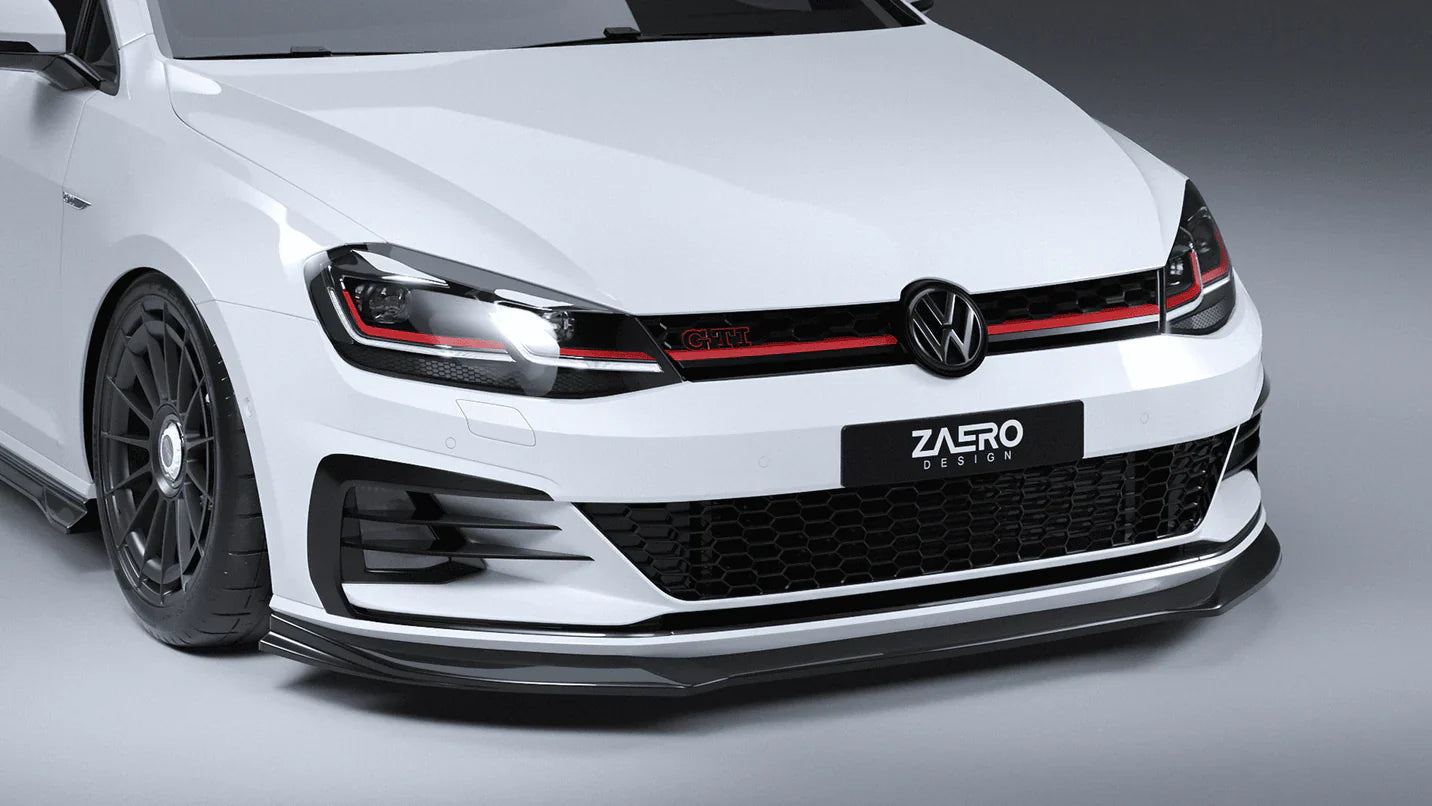 Zaero Design EVO-1 Gloss Black Front Splitter - VW Golf GTI Mk7.5