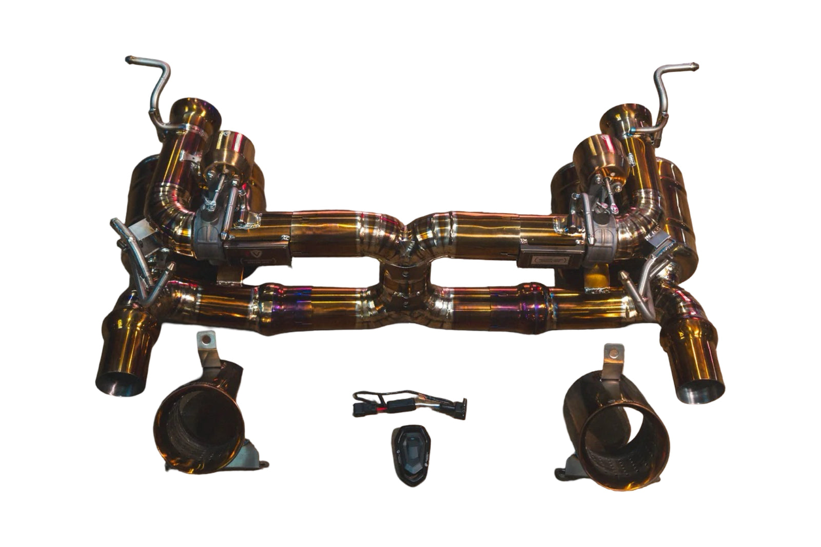 Valvetronic Designs - Ferrari 458 Speciale 4.5L Catback Grade 5 Titanium OEM Style Tips