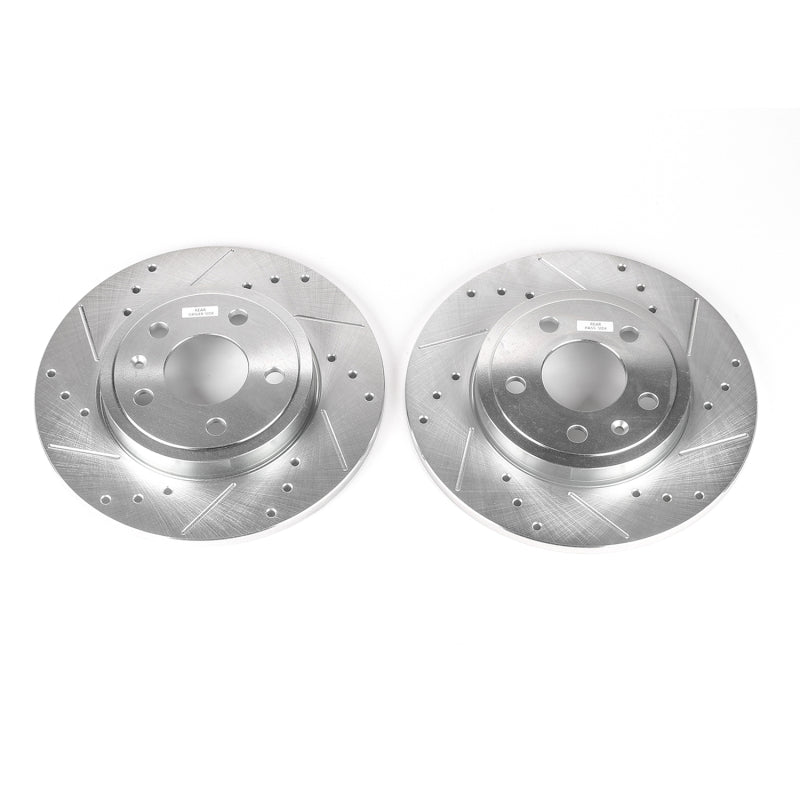 PowerStop 05-09 Audi A4 Rear Evolution Drilled & Slotted Rotors - Pair