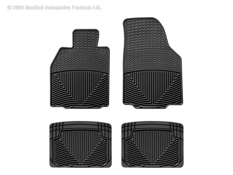 WeatherTech 83-92 Porsche 944 Front And Rear Rubber Mats - Black