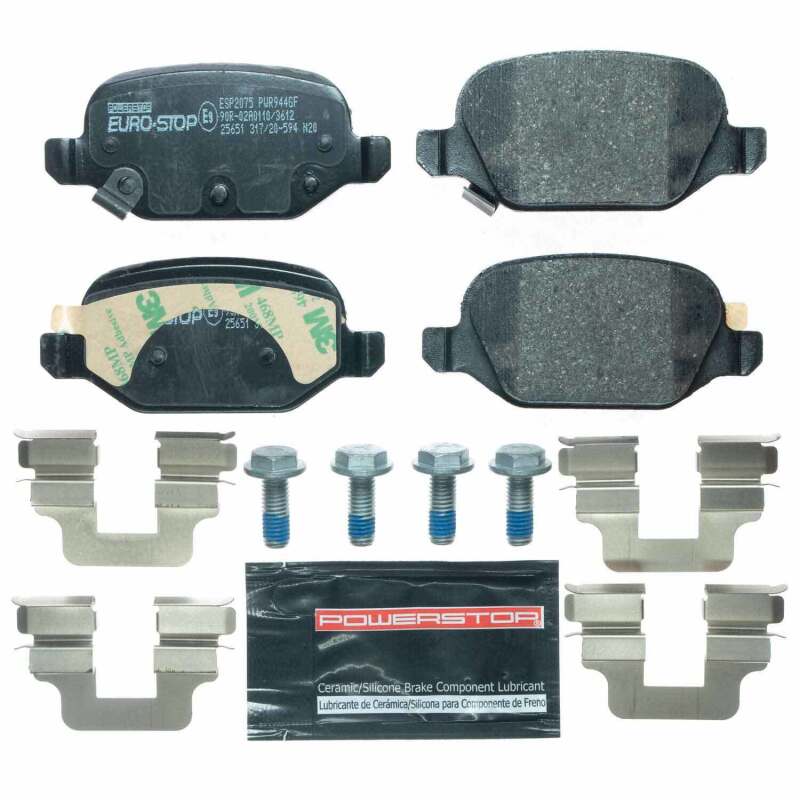 PowerStop 12-19 Fiat 500 Euro-Stop ECE-R90 Rear Brake Pads