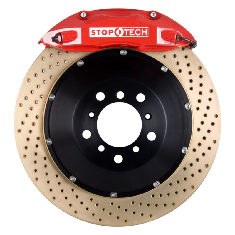 StopTech 08-13 BMW E90/92/93 M3 ST-40 Red Calipers 355x32mm Zinc Drilled Rotors Rear Big Brake Kit