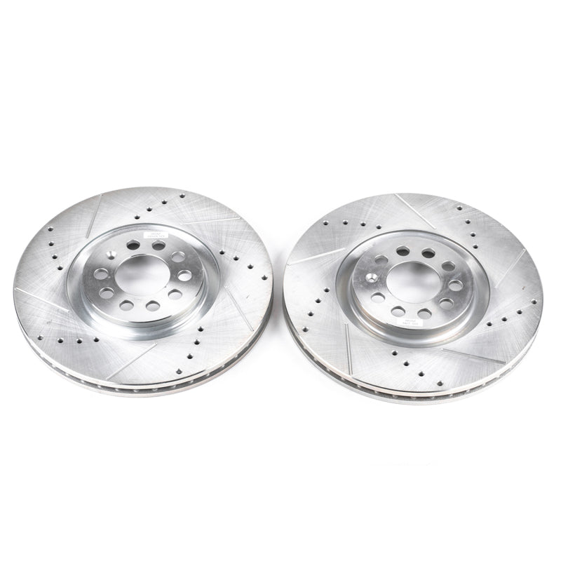 PowerStop 99-06 Audi TT Front Evolution Drilled & Slotted Rotors - Pair