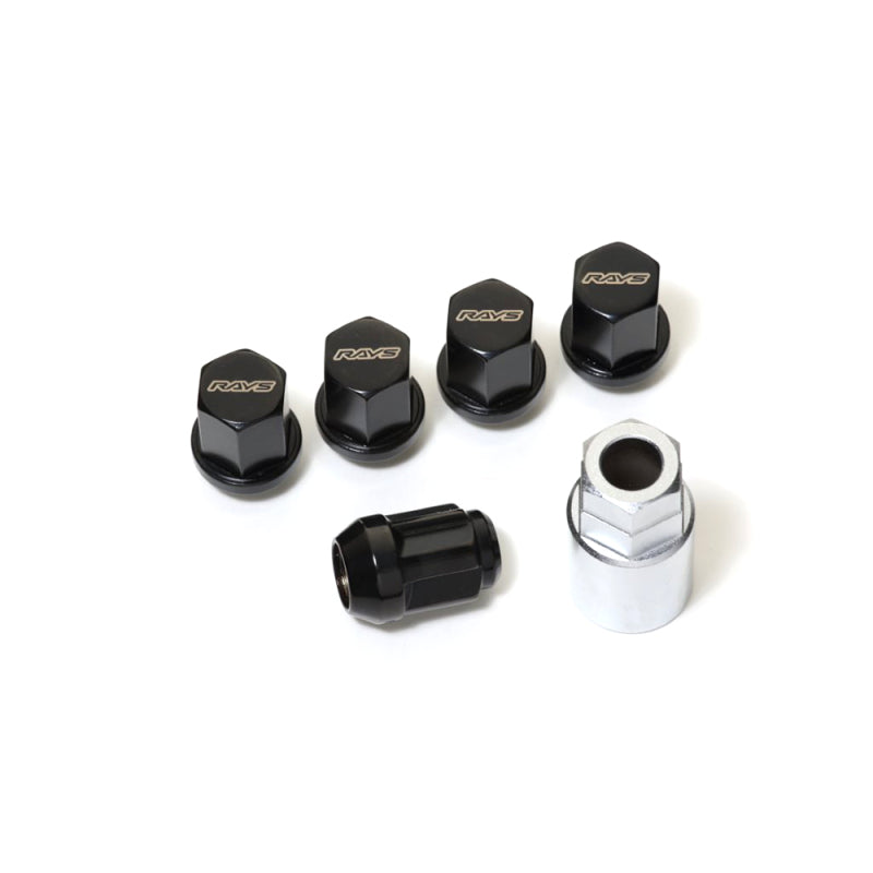 Rays Wheels 19 Hex Lock & Lug Nut Set M14 x 1.5 - Black