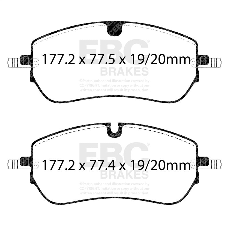 EBC 21-24 Jaguar E-Pace 2.0T Front Yellowstuff Brake Pads