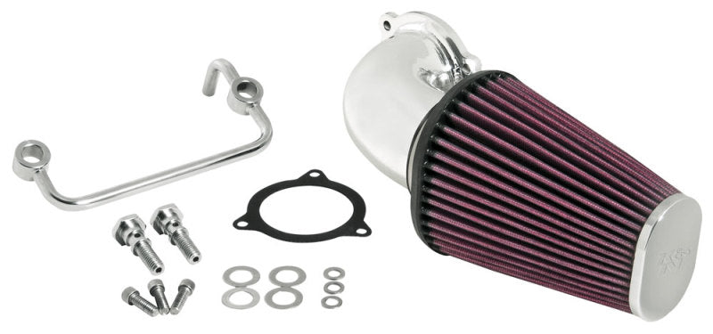 K&N Engineering K&N 08-10 Harley Davidson Touring Models Performance Intake Kit - Bright Aluminized