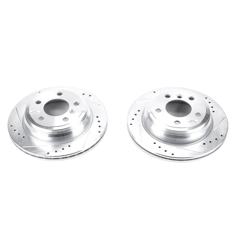 PowerStop 13-18 BMW 320i xDrive Rear Evolution Drilled & Slotted Rotors - Pair