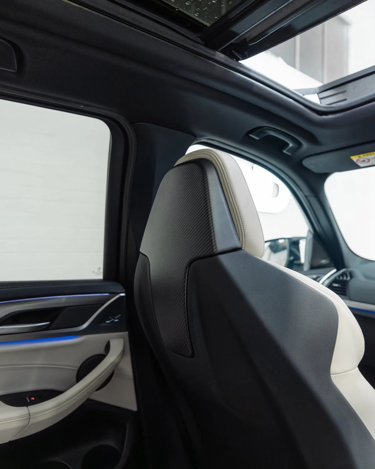 TRE BMW 2 Series G42, M3 G80, M4 G82, M2 G87 Pre-Preg Matte Carbon Fiber Seat Back Cover by TRE (2018+)