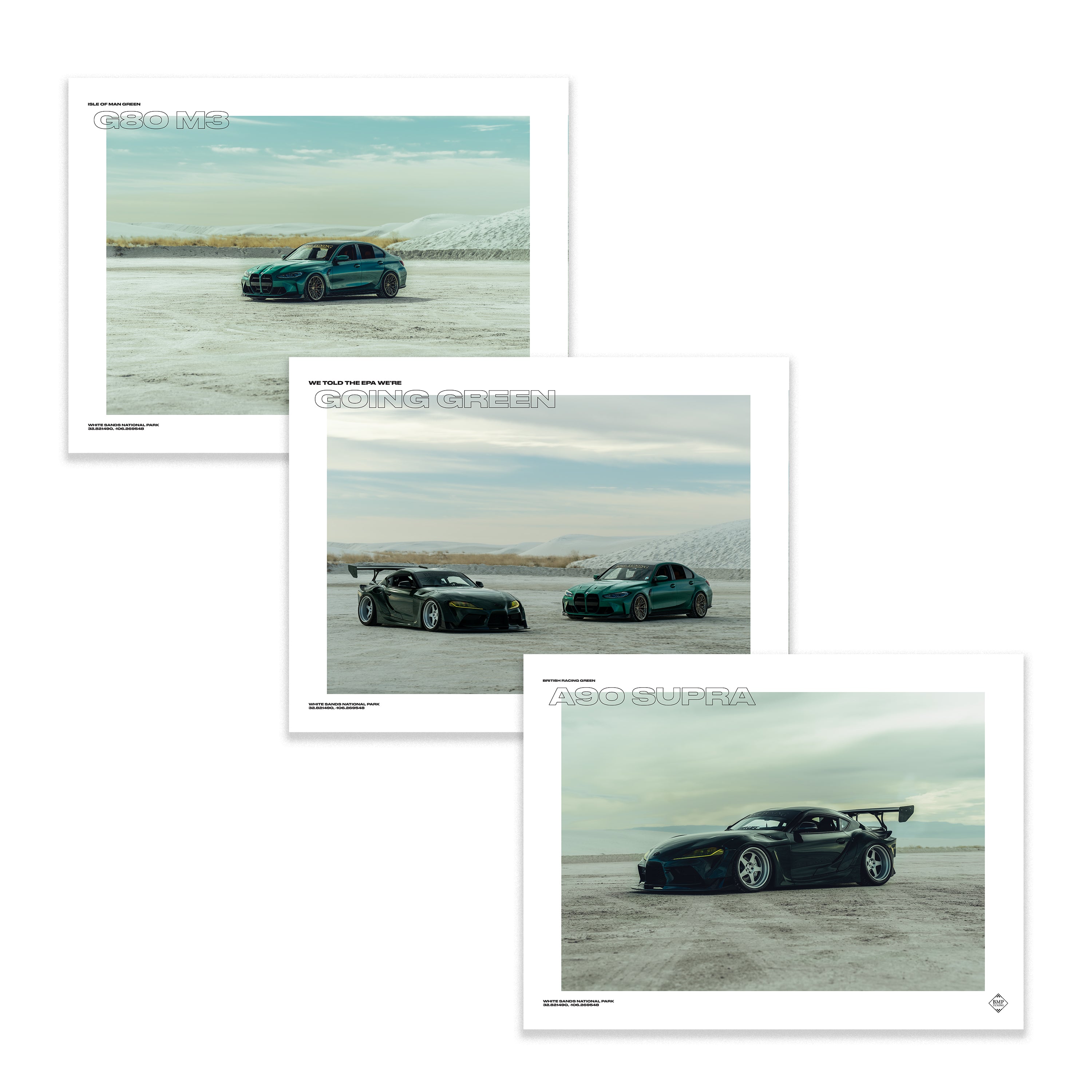 G80 M3 and A90 Supra Poster Bundle (18"x24")