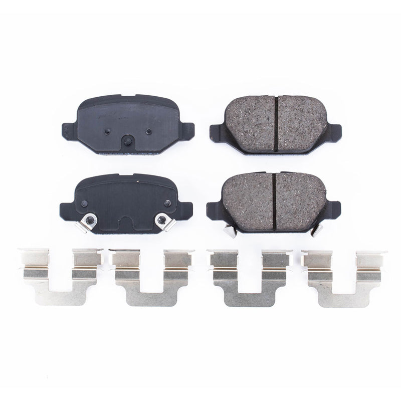 PowerStop 13-17 Fiat 500 Rear Z17 Evolution Ceramic Brake Pads w/Hardware