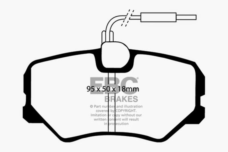 EBC 89-91 Peugeot 405 1.9 Greenstuff Front Brake Pads