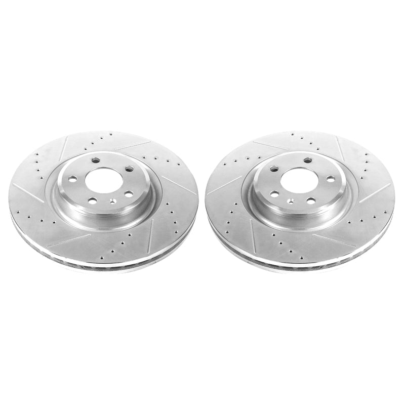 PowerStop 14-18 Audi A6 Front Evolution Drilled & Slotted Rotors - Pair