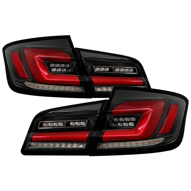 Spyder 11-17 BMW 5 Series F10 F18 M5 Sequential Turn Signal LED Tail Light - BK ALT-YD-BMWF1011-BK