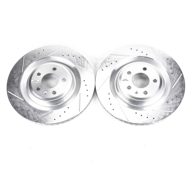 PowerStop 16-18 Audi A7 Quattro Rear Evolution Drilled & Slotted Rotors - Pair