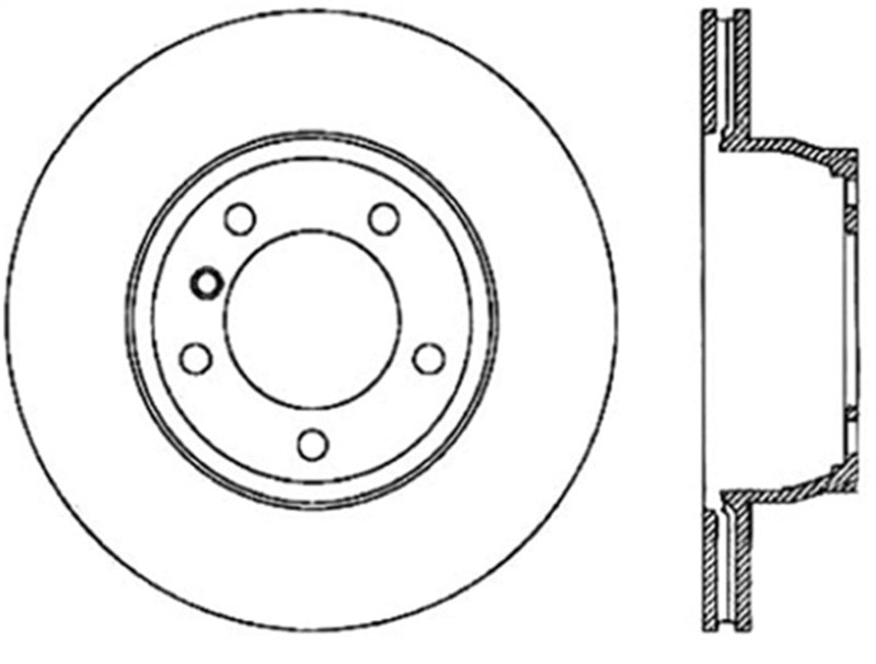 StopTech 02-05 BMW 745i/745Li/06-08 750i/750Li/03-08 760I/760Li Drilled Left Front Rotor