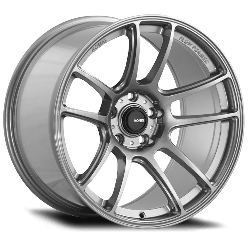Konig Wheels Konig Heliogram 18X8.5 5X108 ET42 Titanium Metallic Knurled Bead Flow Formed