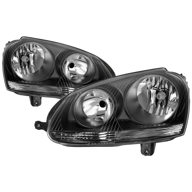 SPYDER xTune Volkswagen Golf 06-09 OEM Style Headlights Black - OEM Black HD-JH-VJ06-BK