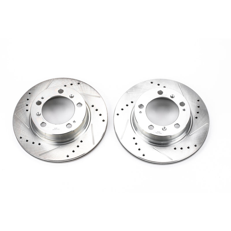 PowerStop 97-04 Porsche Boxster Rear Evolution Drilled & Slotted Rotors - Pair