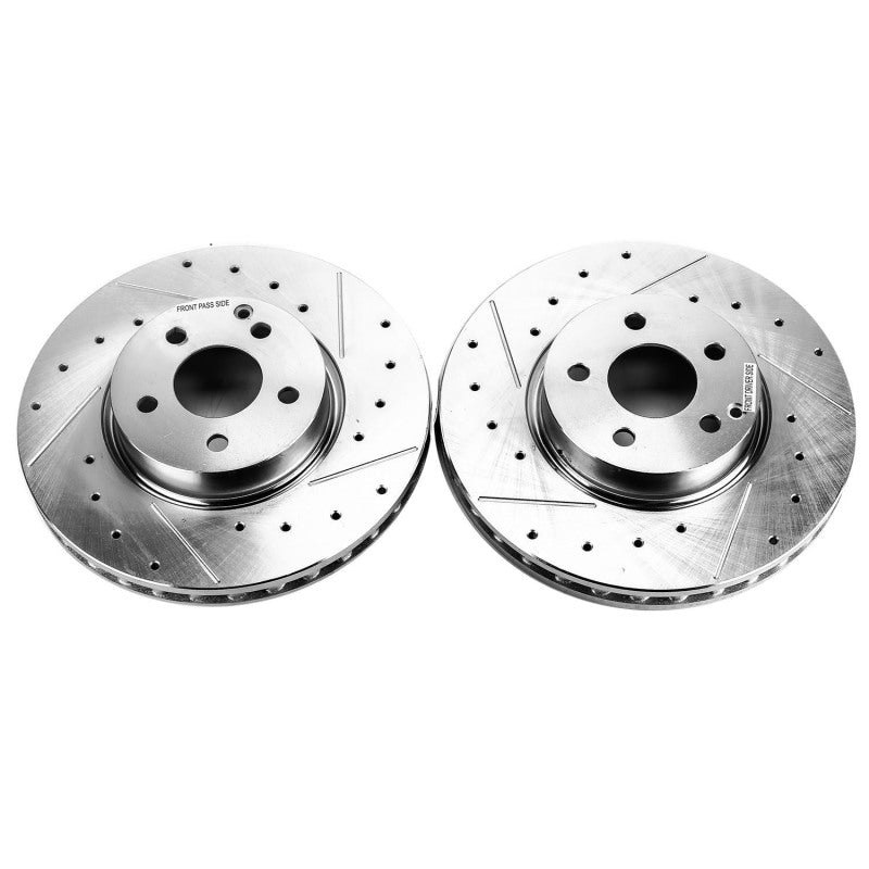 PowerStop 17-19 Audi A4 Front Evolution Drilled & Slotted Rotors - Pair