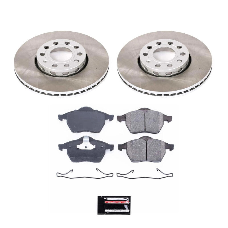 PowerStop 96-98 Audi A4 Quattro Front Semi-Coated Rotor Kit