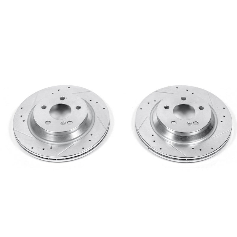 PowerStop 99-03 Mercedes-Benz CL500 Rear Evolution Drilled & Slotted Rotors - Pair