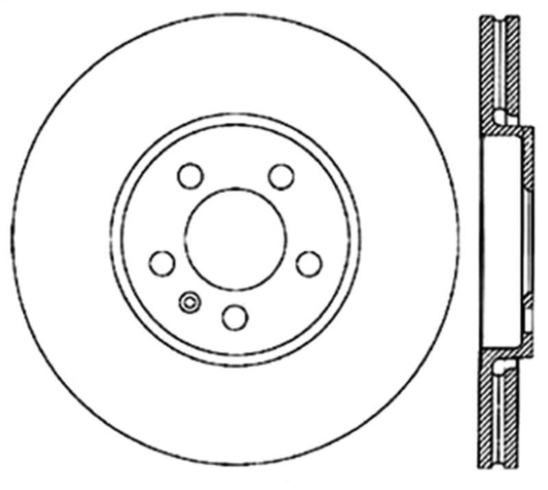 StopTech Power Slot 3/99-06 Audi TT (exc Quattro) / 12/98-10 VW Golf Left Front Slotted CRYO Rotor