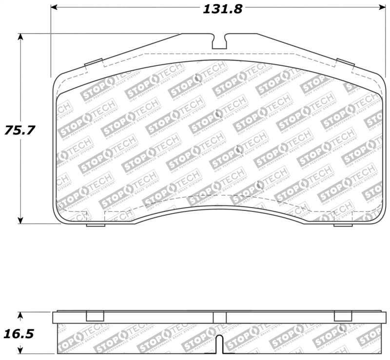 Stoptech PosiQuiet 12-16 Dodge Grand Caravan Rear Ceramic Brake Pads