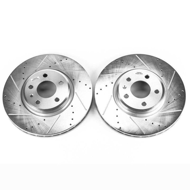 PowerStop 09-11 Audi A4 Front Evolution Drilled & Slotted Rotors - Pair