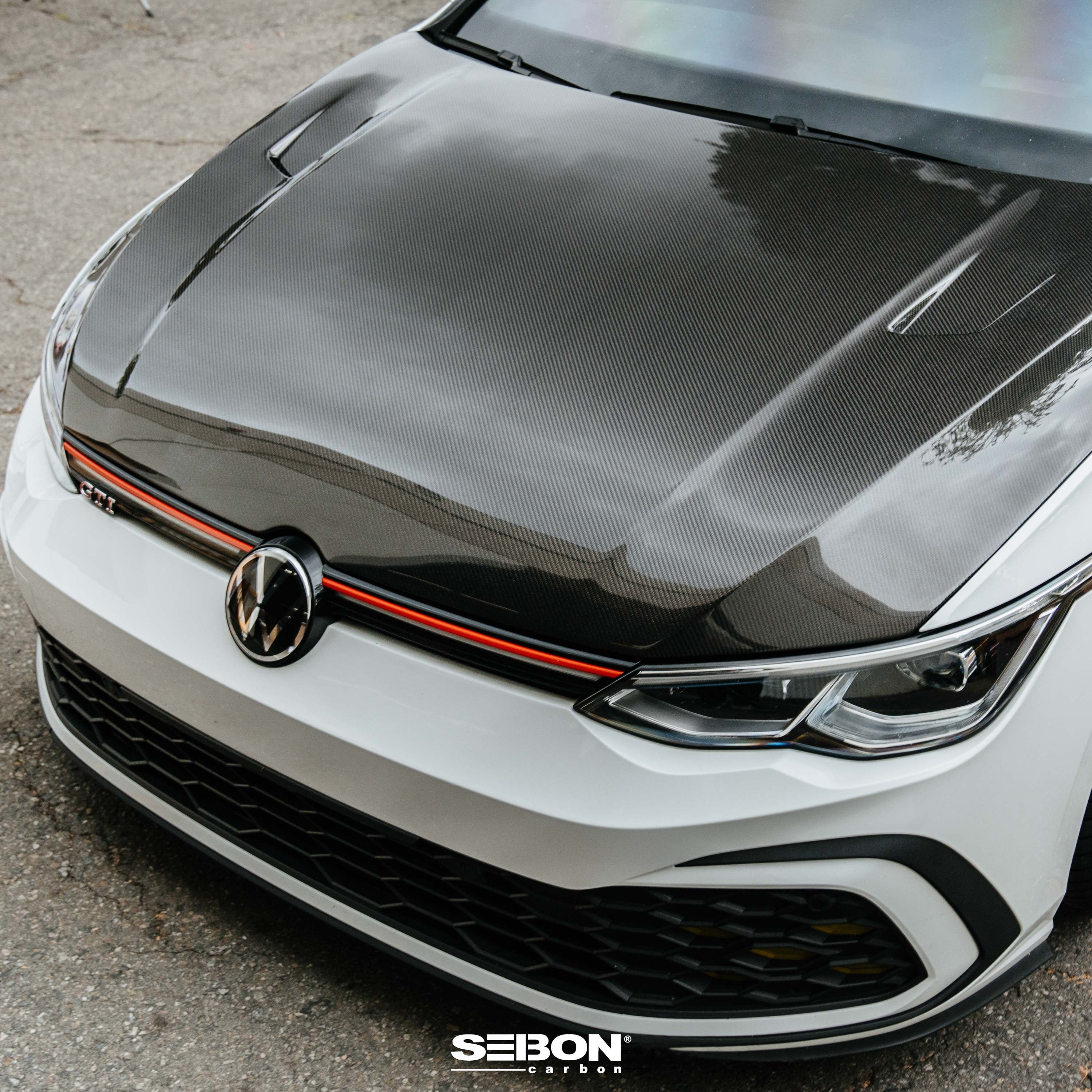 SEIBON Carbon Fiber Hood - MK8/MK8.5 GTI/Golf R - OEM, TM, and DV Styles