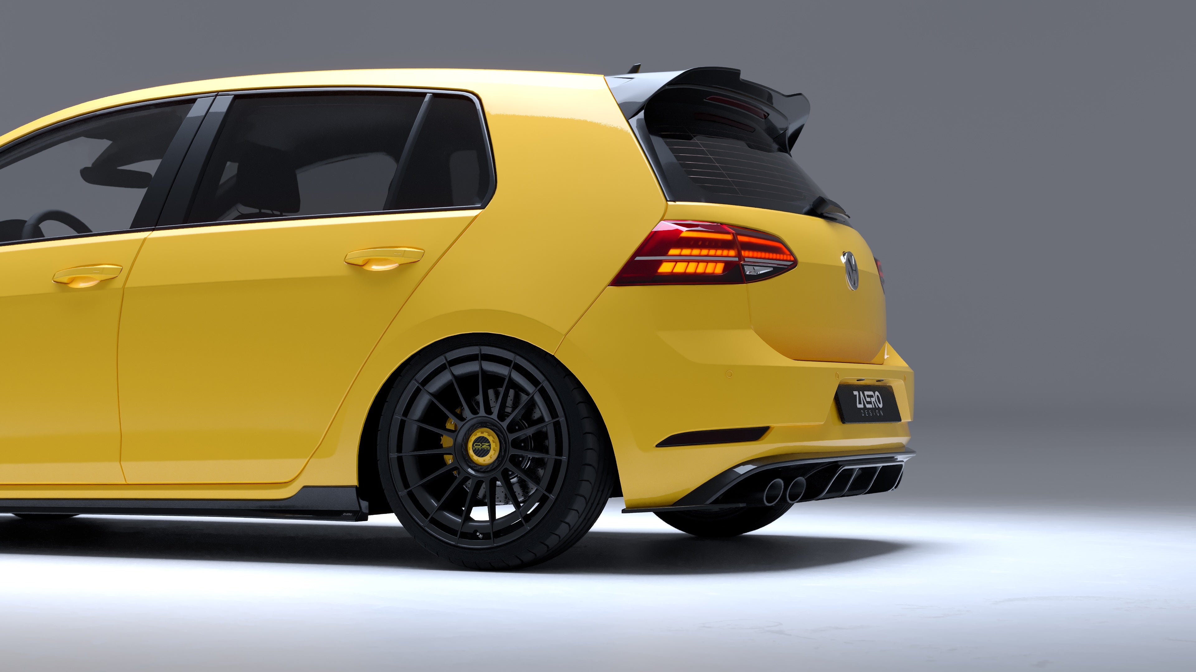 Zaero Design EVO-1 Gloss Black Side Skirts - VW Golf GTI & Golf R Mk7 & Mk7.5
