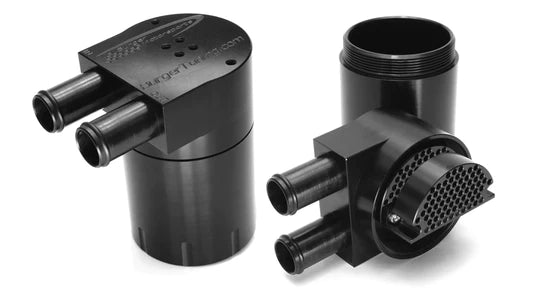 Burger Motorsports Dual BMS Turbo Double Baffle Oil Catch Can Kit - BMW N54 (Vacuum & Boost)