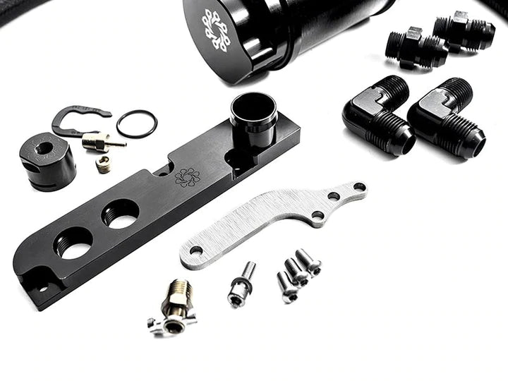 Integrated Engineering Recirculating Catch Can Kit - MK5/MK6 Golf R 2.0T FSI (OEM Valve Cover)