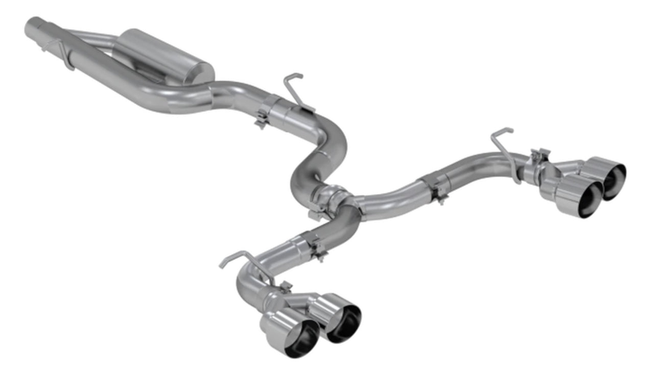 MBRP 3" T304 Stainless Steel Cat Back Exhaust With Quad Split Rear - MK7/MK7.5 Golf R