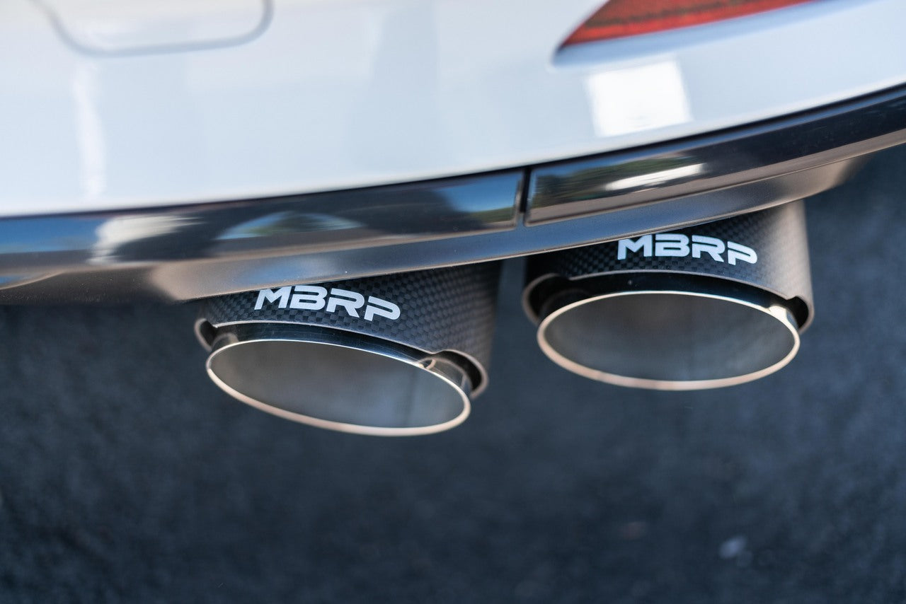 MBRP 2.5" T304 Stainless Steel Resonator Back Exhaust With Quad Split Rear - Audi S4 Sedan and S5 Coupe 3.0 2018-2022