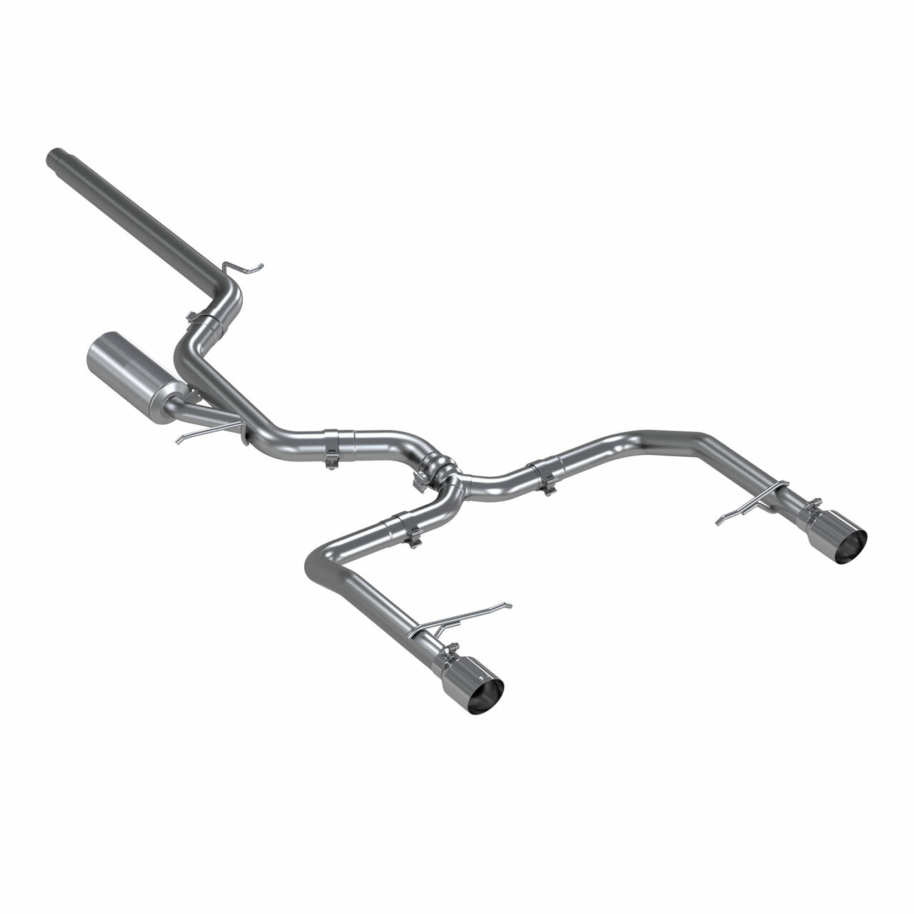 MBRP 3" T304 Stainless Steel Cat Back Exhaust With Dual Split Rear - VW Jetta GLI 2019-2021