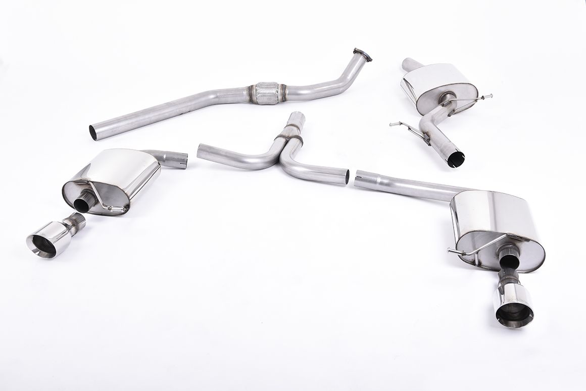 Milltek Resonated Catback Exhaust - Audi B8 A4 2.0T Saloon/Avant (Tiptronic Only)