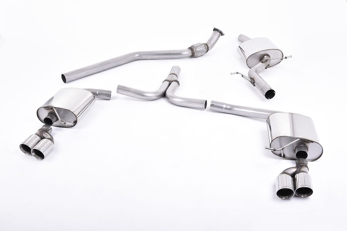 Milltek Non-Resonated Catback Exhaust - Audi B8 A4 2.0T Saloon/Avant (Tiptronic Only)