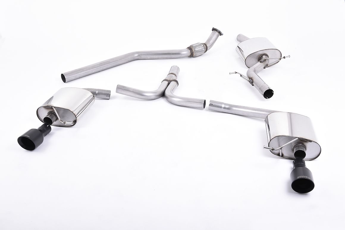 Milltek Non-Resonated Catback Exhaust - Audi B8 A4 2.0T Saloon/Avant (Tiptronic Only)