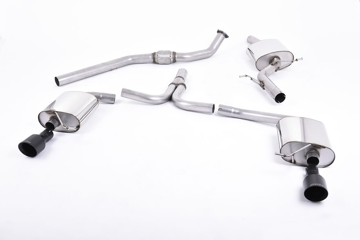Milltek Resonated Catback Exhaust - Audi B8 A4 2.0T Saloon/Avant (Manual Only)
