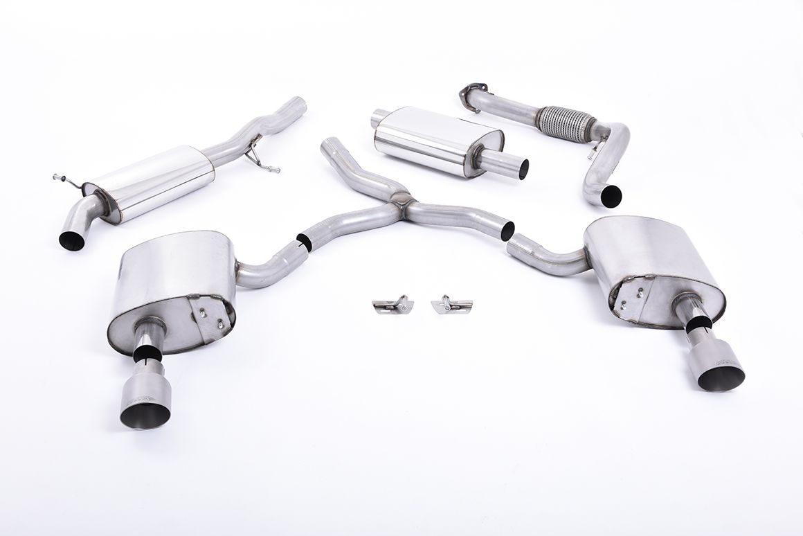 Milltek Catback Exhaust - Audi B9 A4 2.0T Saloon/Avant Quattro (Without Brace Bars Only)