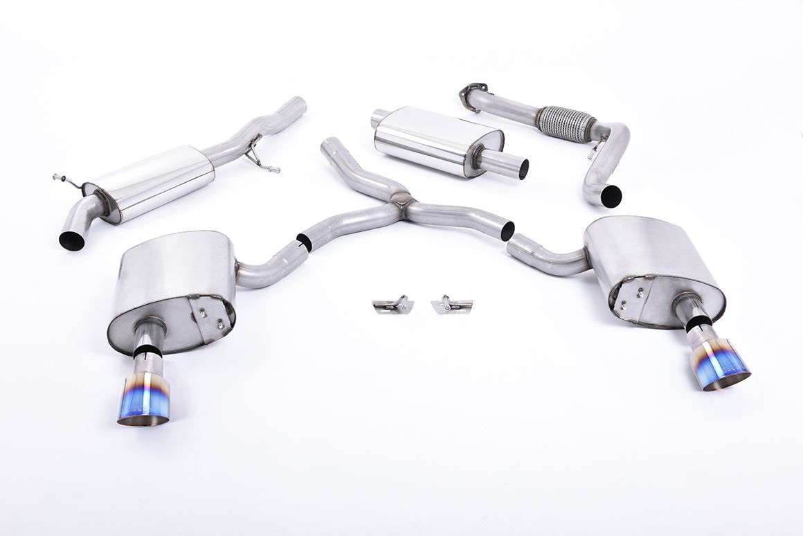Milltek Catback Exhaust - Audi B9 A4 2.0T Saloon/Avant Quattro (Without Brace Bars Only)